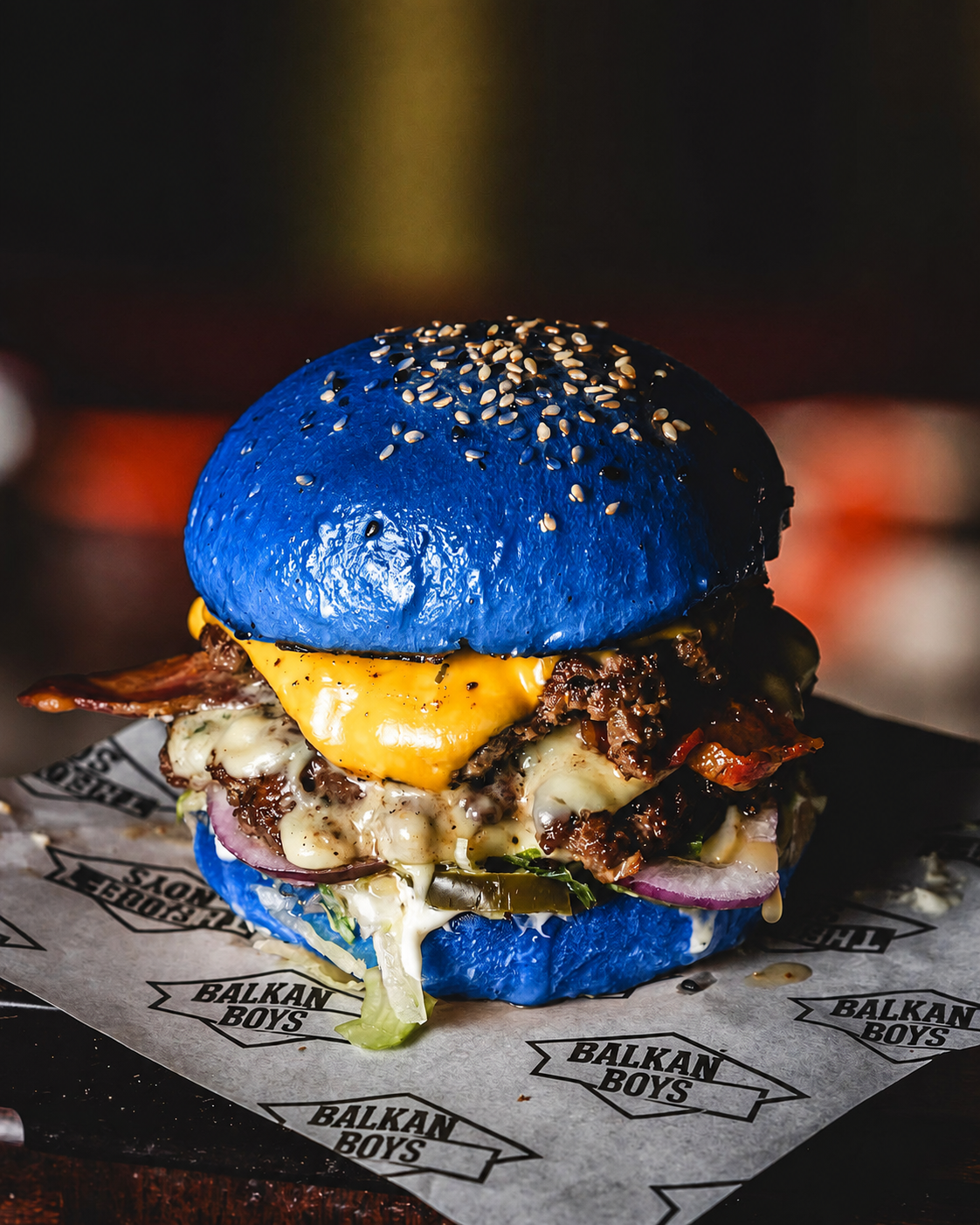 Colourful burger